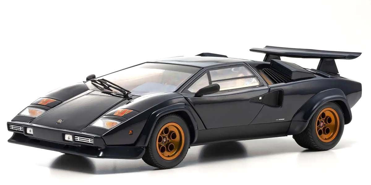 Kyosho Diecast Lamborghini Countach LP500S Walter Wolf 1982 Dark Blue 1/18  KS08320D