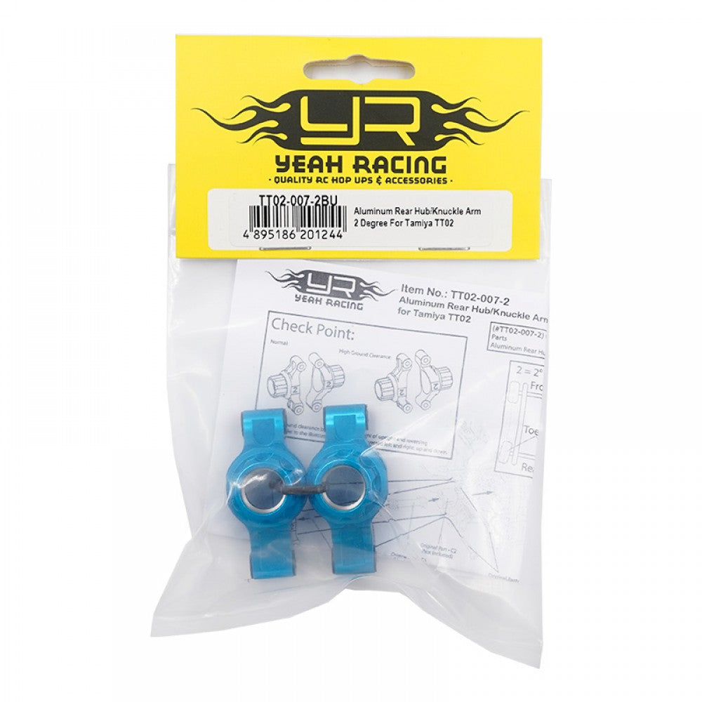 Ja Racing Alu 2° achteras (x2) Tamiya TT-02 TT02-007-2BU