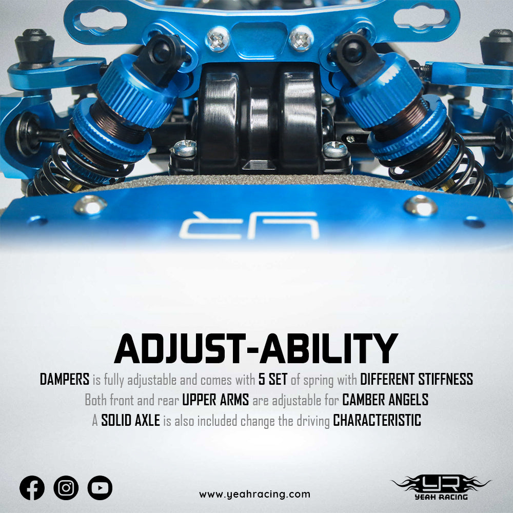 Ja Racing Aluminium ombouwset Tamiya TT-02 CK-TT02BU