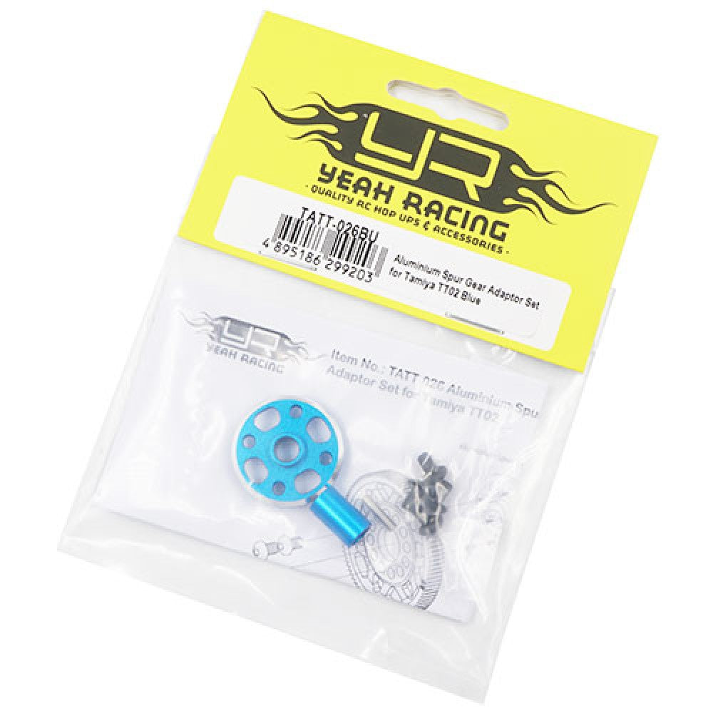 Yeah Racing Adapter Spur gear Alu Tamiya TT-02 TATT-026BU