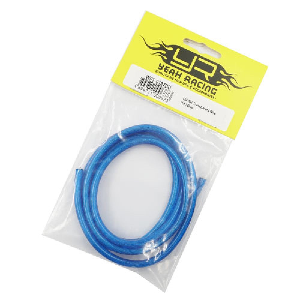 Yeah Racing Cabo 12AWG Azul Translúcido 1m WPT-0137BU