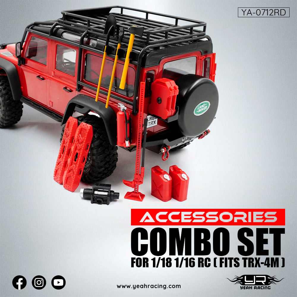 Ja Racing Set Accessoires Crawler 1/18 of 1/16 YA-0712RD