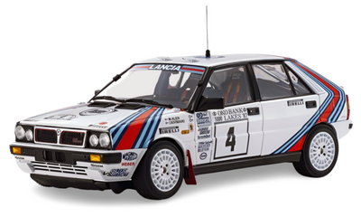 Kyosho Diecast Lancia Delta HF 4WD 1000 Laghi 1987 Team Lancia Nr.4 1/18 KS08960B