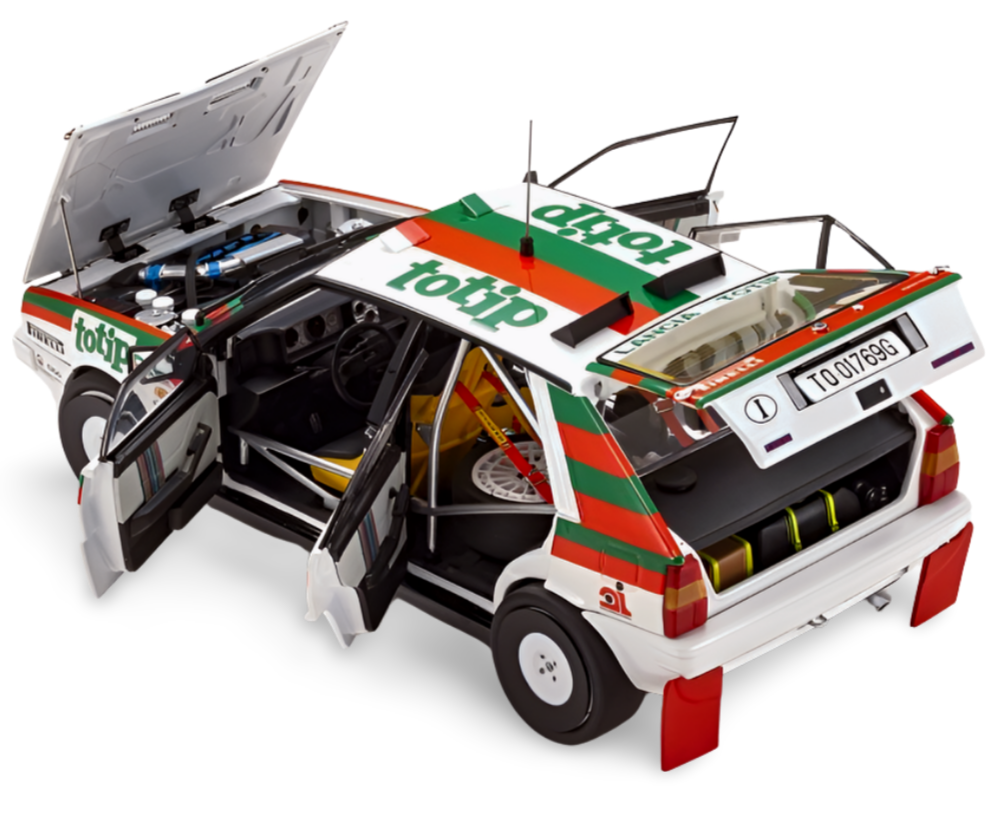 Kyosho Diecast Lancia Delta HF 4WD Targa Florio 1987 Team Totip Nr.1 1/18 KS08960C