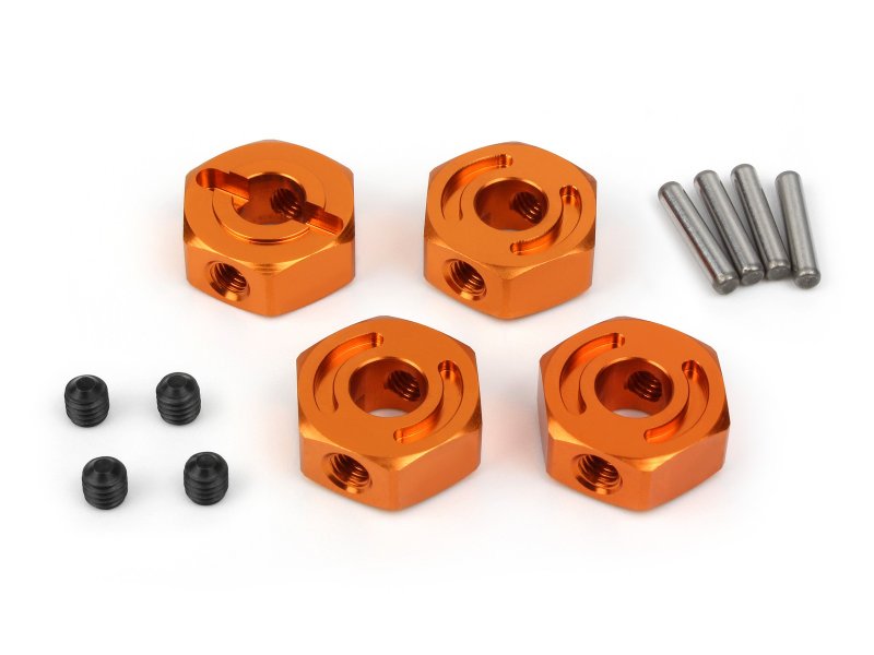 HPI Hexagon 12mm Alu Orange (x4) Jumpshot 160240