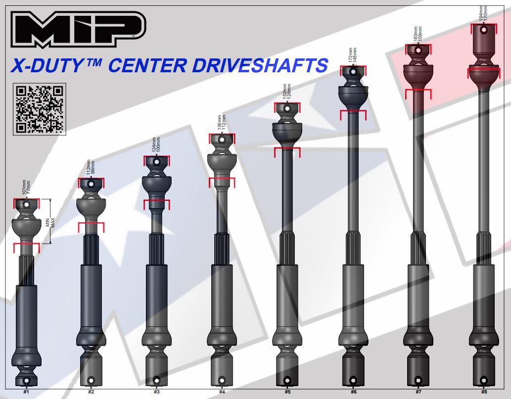 MIP Custom Steel X-Duty CVD central shaft