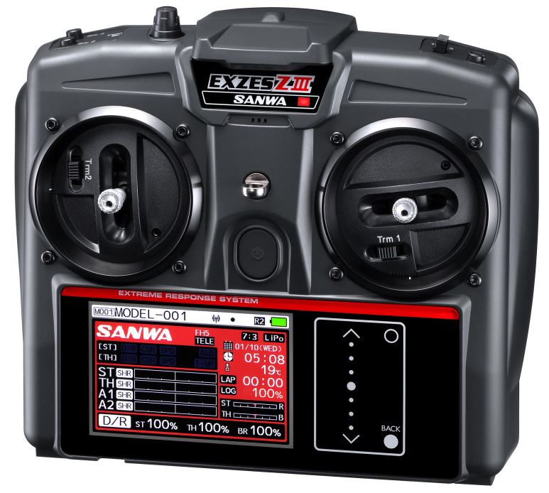 SANWA EXZES Z3 keppiradio + RX493i vastaanotin + Lipo 101A33171A