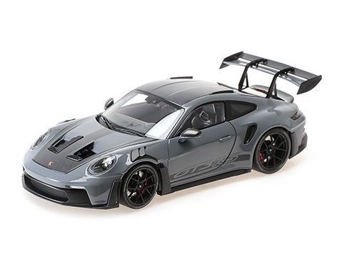 Mini-Campeonatos Porsche 911 GT3 RS 2022 Weissach cinzento 1/18 110062024