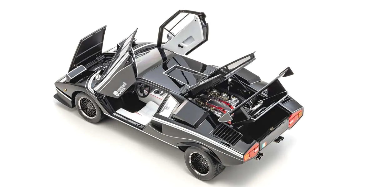 Kyosho Diecast Lamborghini Countach LP500R 1982 Zwart 1/18 KS08617BK