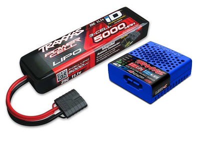 Traxxas EZ-Peak USB-C Oplader + Lipo 11.1V 25C 5000mAh 2985-3S