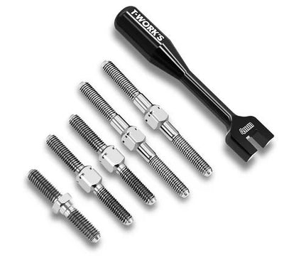 T-Work's Set Titanium Tie Rod + Chave (6Pcs) MS1.0 TB-325