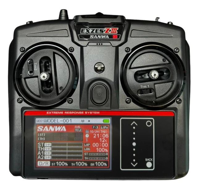 SANWA EXZES Z3 Knüppelradio + RX493i Empfänger + Lipo 101A33171A