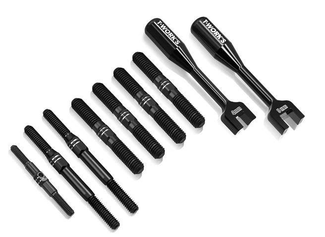 T-Work's Kit Biellettes Titane Noir + Clés (9Pcs) MP10 TBB-MP10