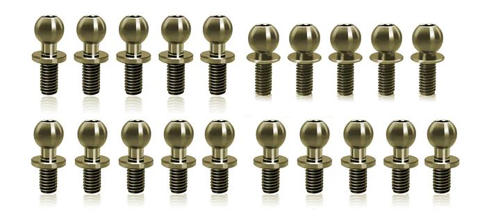 T-Work's Set Ball Joint Alu Hard Treated (20Pcs) MS1.0 TE-205-MS1.0