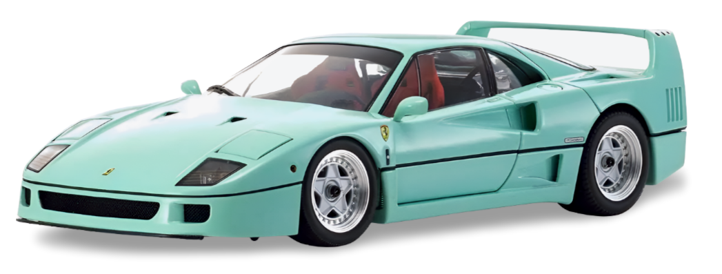 Kyosho Diecast Ferrari F40 Verde Zecca 1987 1/18 KS08416MG