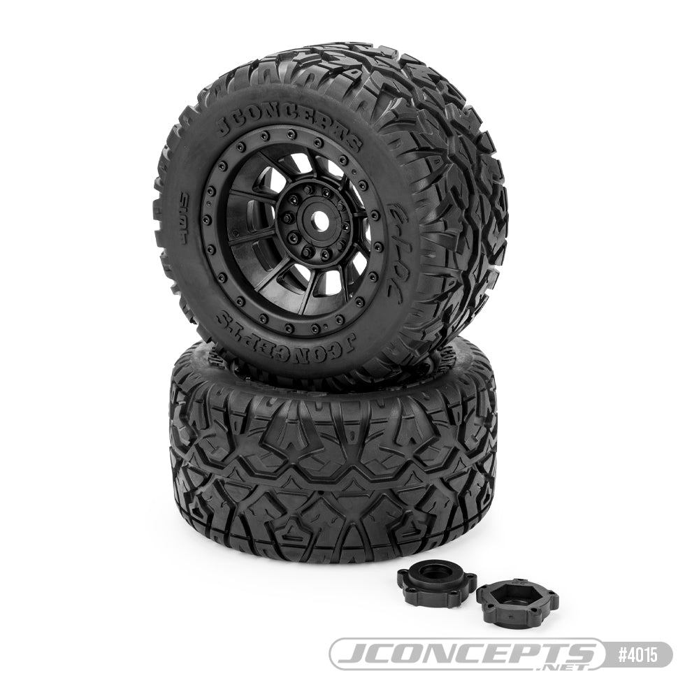 JConcepts Pneus G-Locs + Rodas pretas (x2) XRT X-Maxx 4015-3994