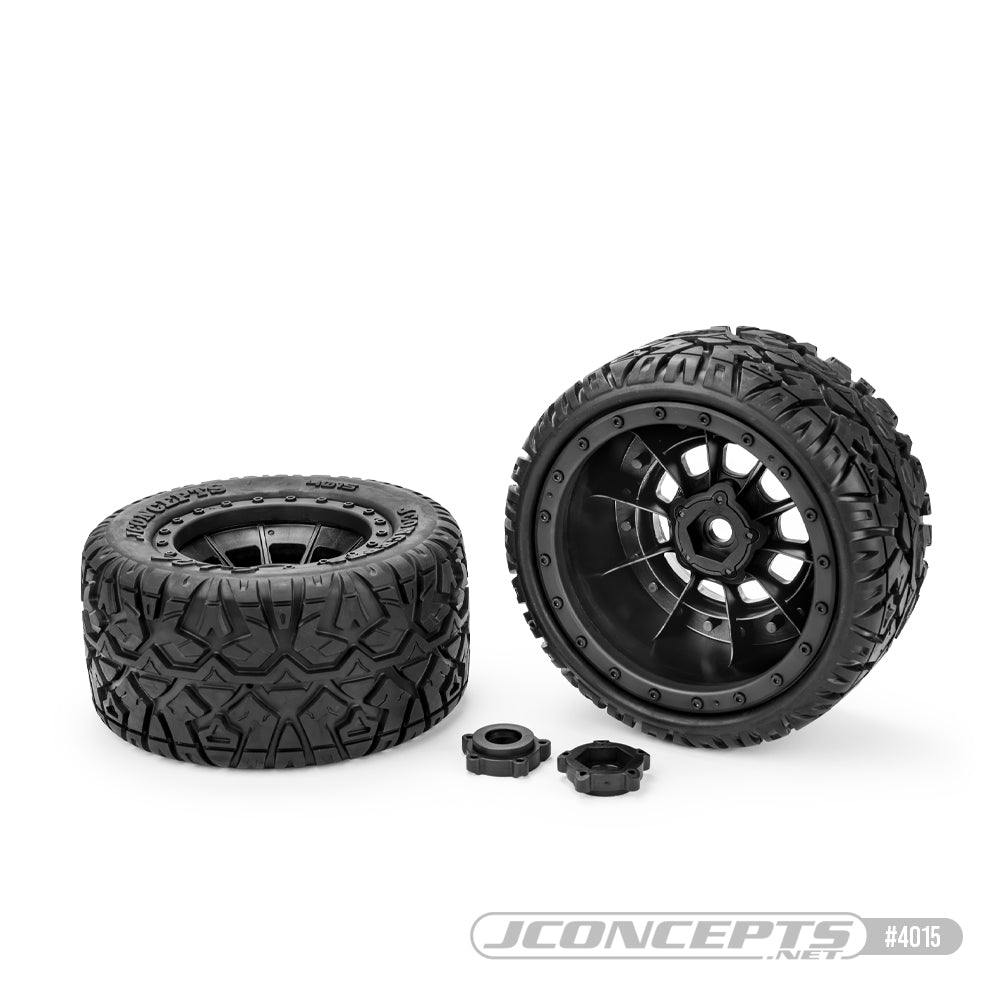 JConcepts G-Locs renkaat + mustat vanteet (x2) XRT XRT X-Maxx 4015-3994