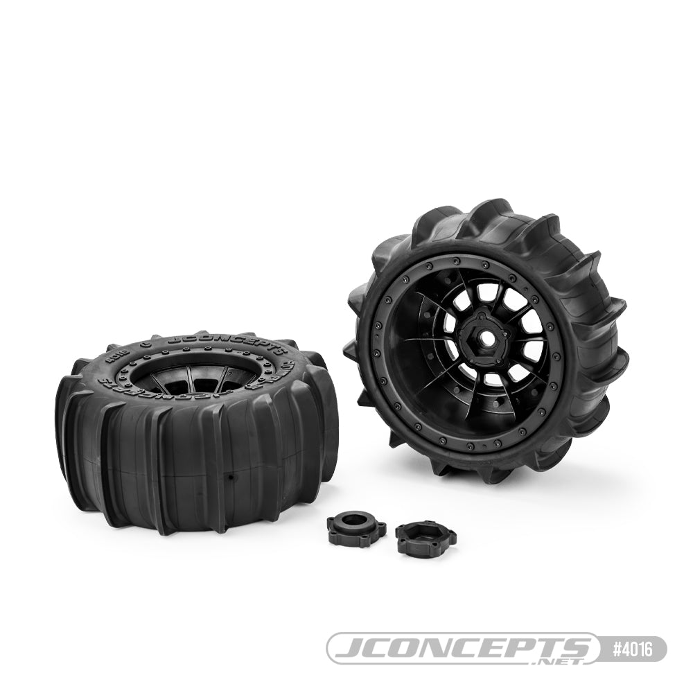 JConcepts Pneus Animais + Jantes pretas (x2) XRT X-Maxx 4016-3994