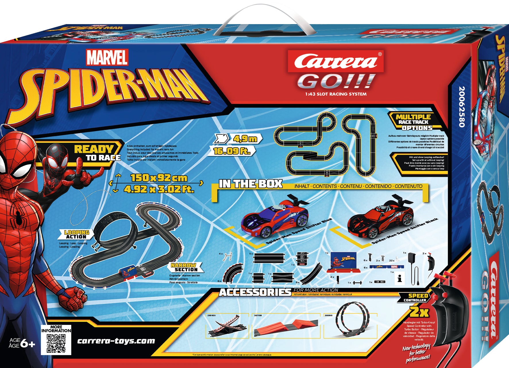 Carrera GO¡¡¡!!! Circuito Spider Man Racing 62580