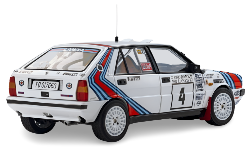 Kyosho Diecast Lancia Delta HF 4WD 1000 Meren 1987 Team Lancia Nr.4 1/18 KS08960B