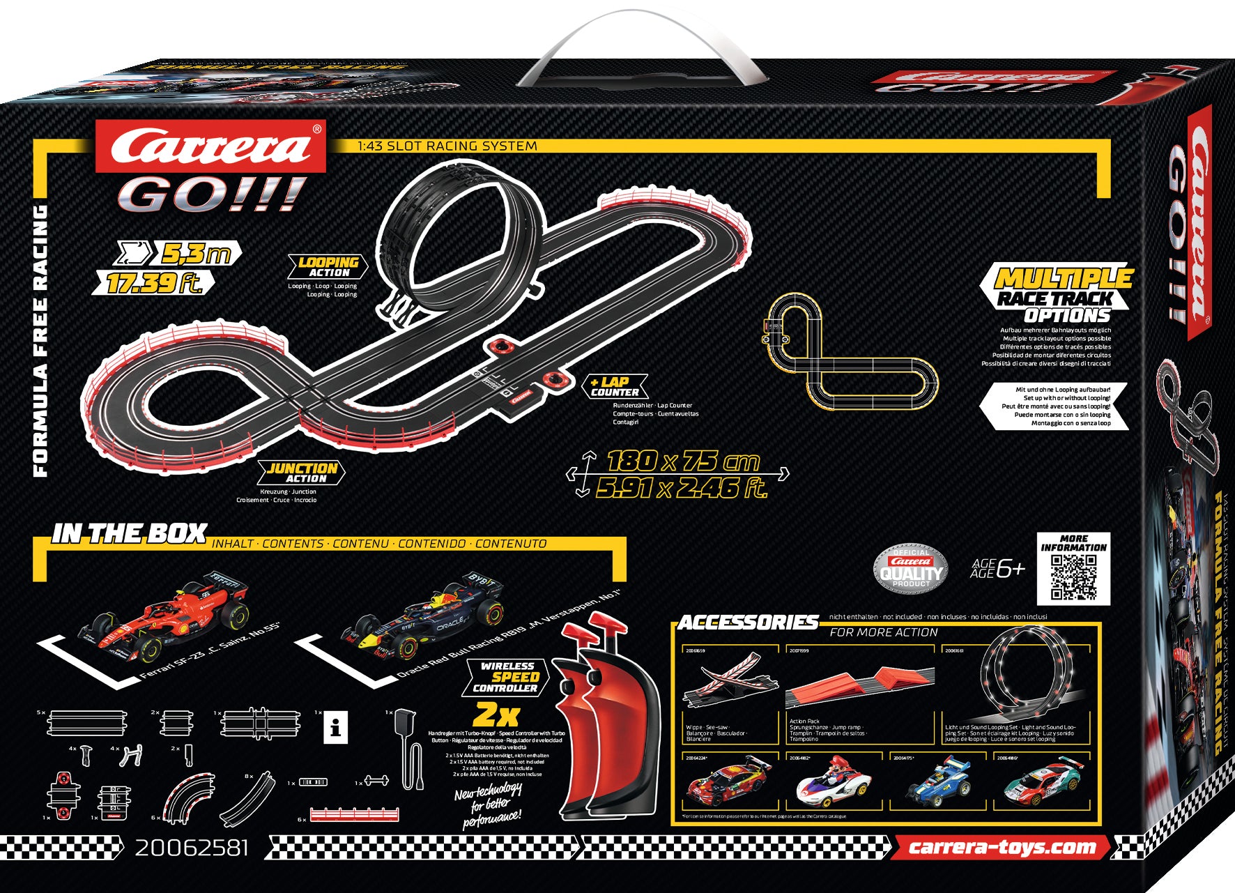 Carrera GO!!! Circuito Formula Free Racing 62581