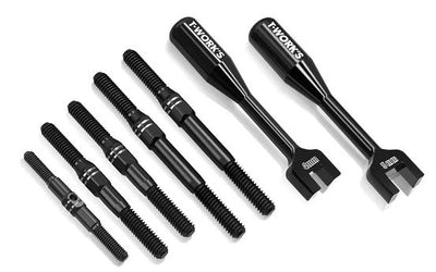 T-Work's Kit Biellettes Titane Noir + Clés (7Pcs) XB8 24 TBB-XB824