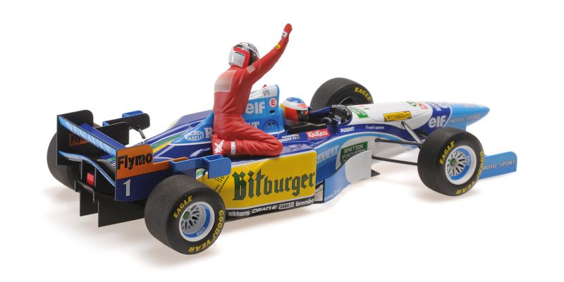 MiniChamps F1 Benetton Renault B195 Jean Alesi avec Michael Shumacher GP Canada 1995 510950601