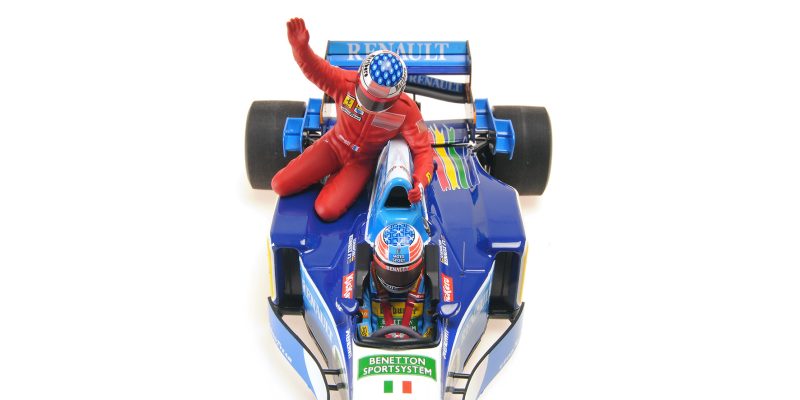 MiniChamps F1 Benetton Renault B195 Jean Alesi met Michael Shumacher GP Canada 1995 510950601