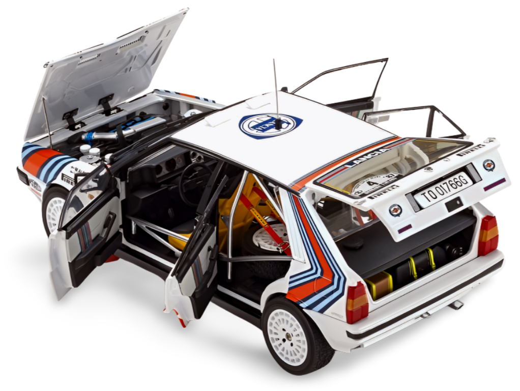 Kyosho Diecast Lancia Delta HF 4WD 1000 Meren 1987 Team Lancia Nr.4 1/18 KS08960B