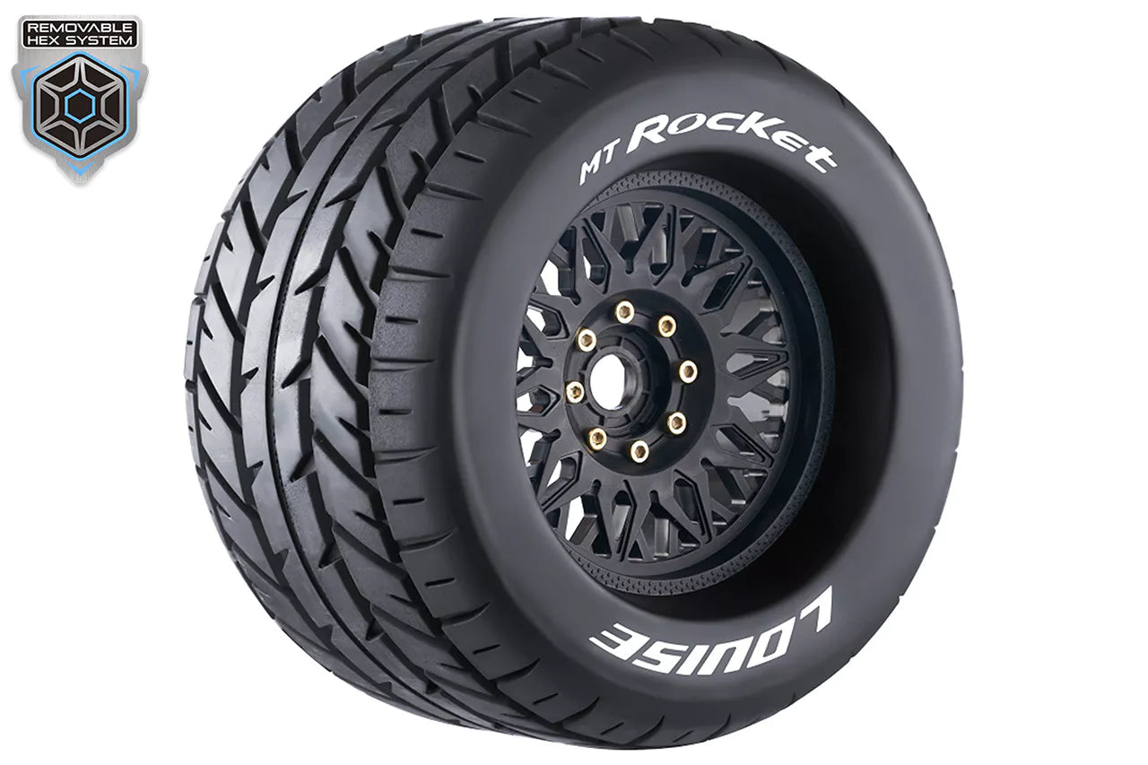 Louise RC Tires 1/8 Mt-Rocket + 3.8 LR-T3217X rims