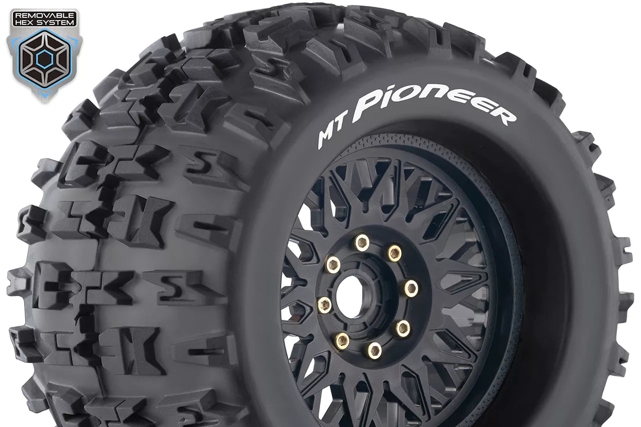 Louise RC Tires 1/8 Mt-Pioneer + 3.8 LR-T3218X rims