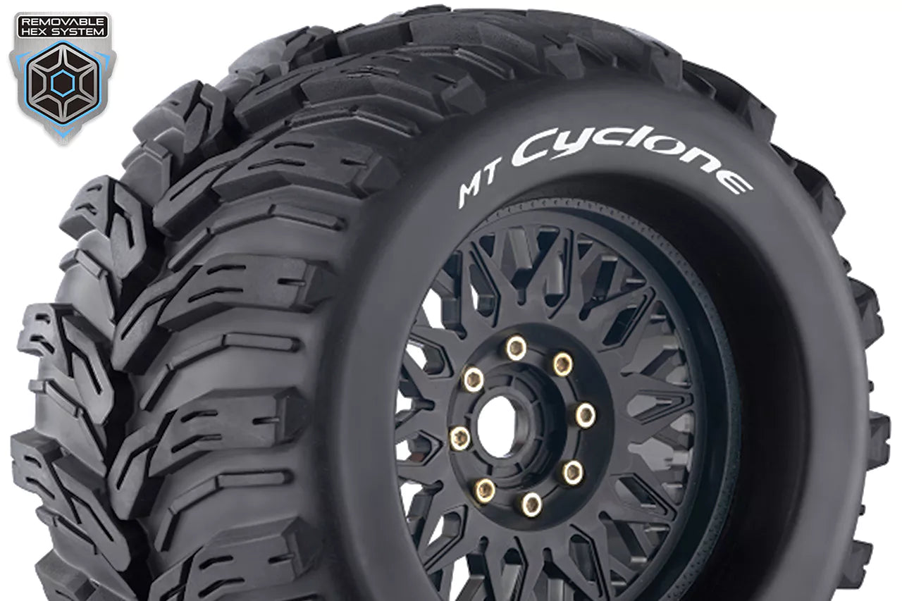 Louise RC 1/8 Mt-Cyclone tires + 3.8 LR-T3220X rims