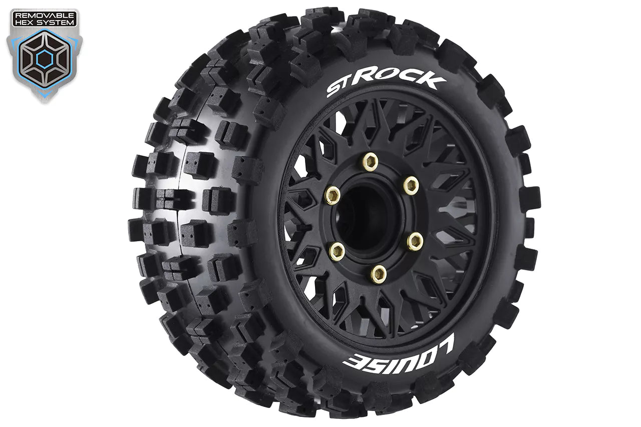 Louise RC Pneus St-Rock 1/10 + jantes 2.8 LR-T3273SX