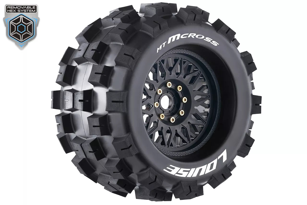 Louise RC 1/8 Mt-Mcross tires + 3.8 LR-T3276X rims