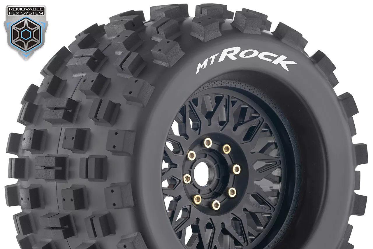 Louise RC Pneus 1/8 Mt-Rock + jantes 3.8 LR-T3277X