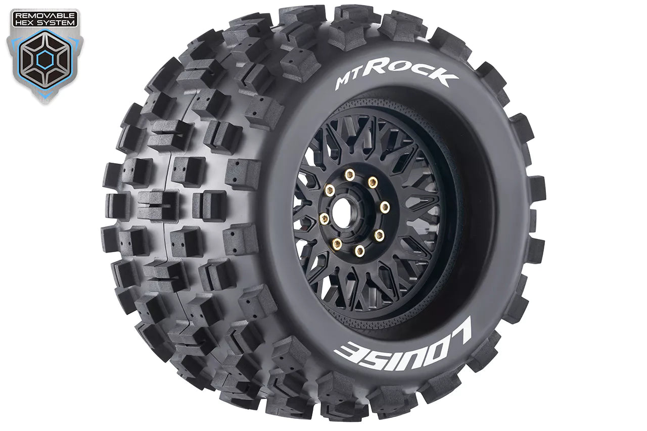 Louise RC Pneus 1/8 Mt-Rock + jantes 3.8 LR-T3277X