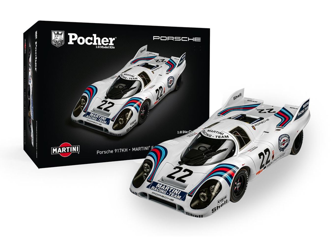 Pocher Diecast Porsche 917KH Martini Edição HK122