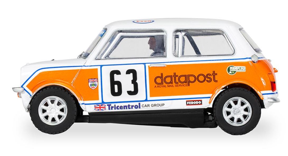 Scalextric Voiture Mini 1275GT Data Post Alan Curnow 1979 BSCC Standard C4413