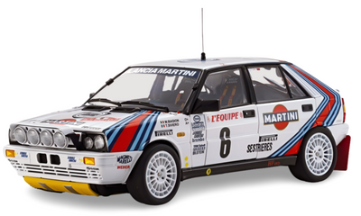 Kyosho Diecast Lancia Delta HF 4WD Monte Carlo 1987 Team Martini Nr.6 1/18 KS08960A