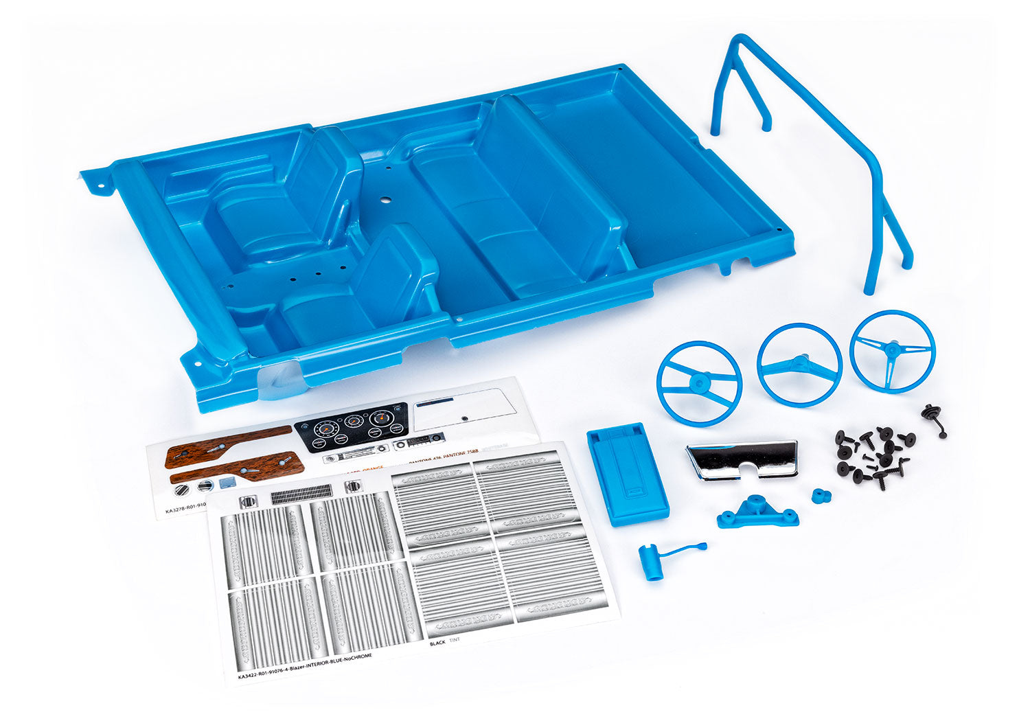 Traxxas Intérieur lexan Chevrolet Blazer 1969/1972 Bleu 9114-BLUE