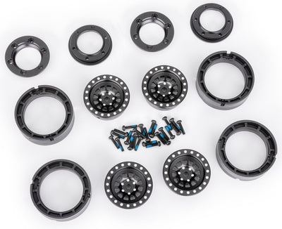 Traxxas TRX-4M 9881-BLK Cerchio beadlock in alluminio nero da 1,0" (x4)