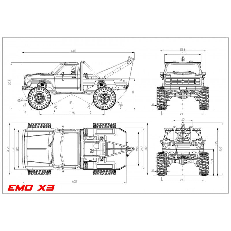 Cross-RC Crawler EMO X3 4WD 1/8 RTR