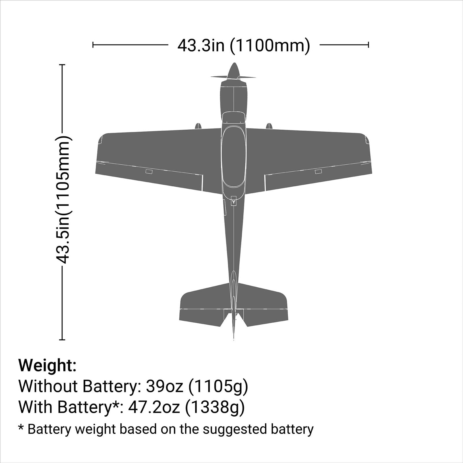 E-Flite Sportix 1,1 m BNF Basic AX3X EFL10750