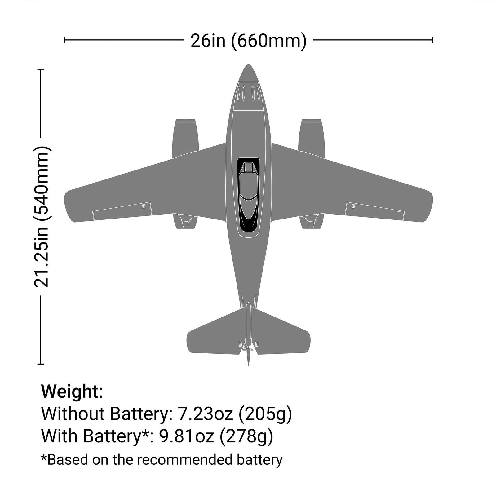 E-Flite UMX Me 262 BNF Basic EFLU31050