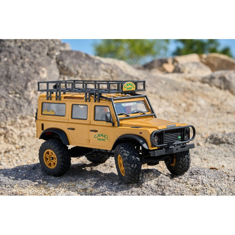 FMS Scale Land rover Defender 110 Camel Trophy FCX24M 4WD 1/24 RTR FMS12482RTR-YL