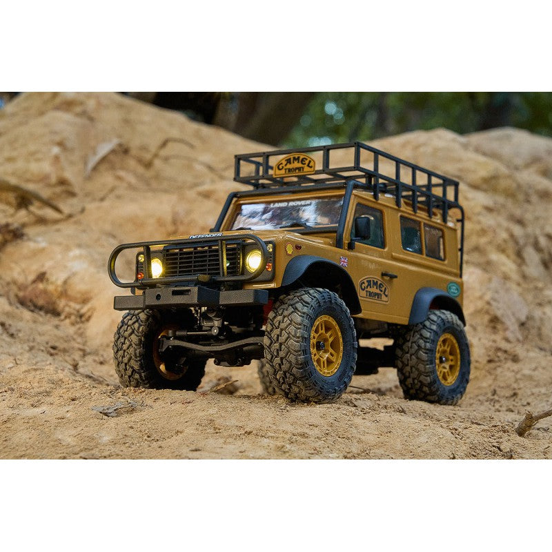 FMS Scale Land rover Defender 90 Camel Trophy FCX24M 4WD 1/24 RTR FMS12491RTR-YL