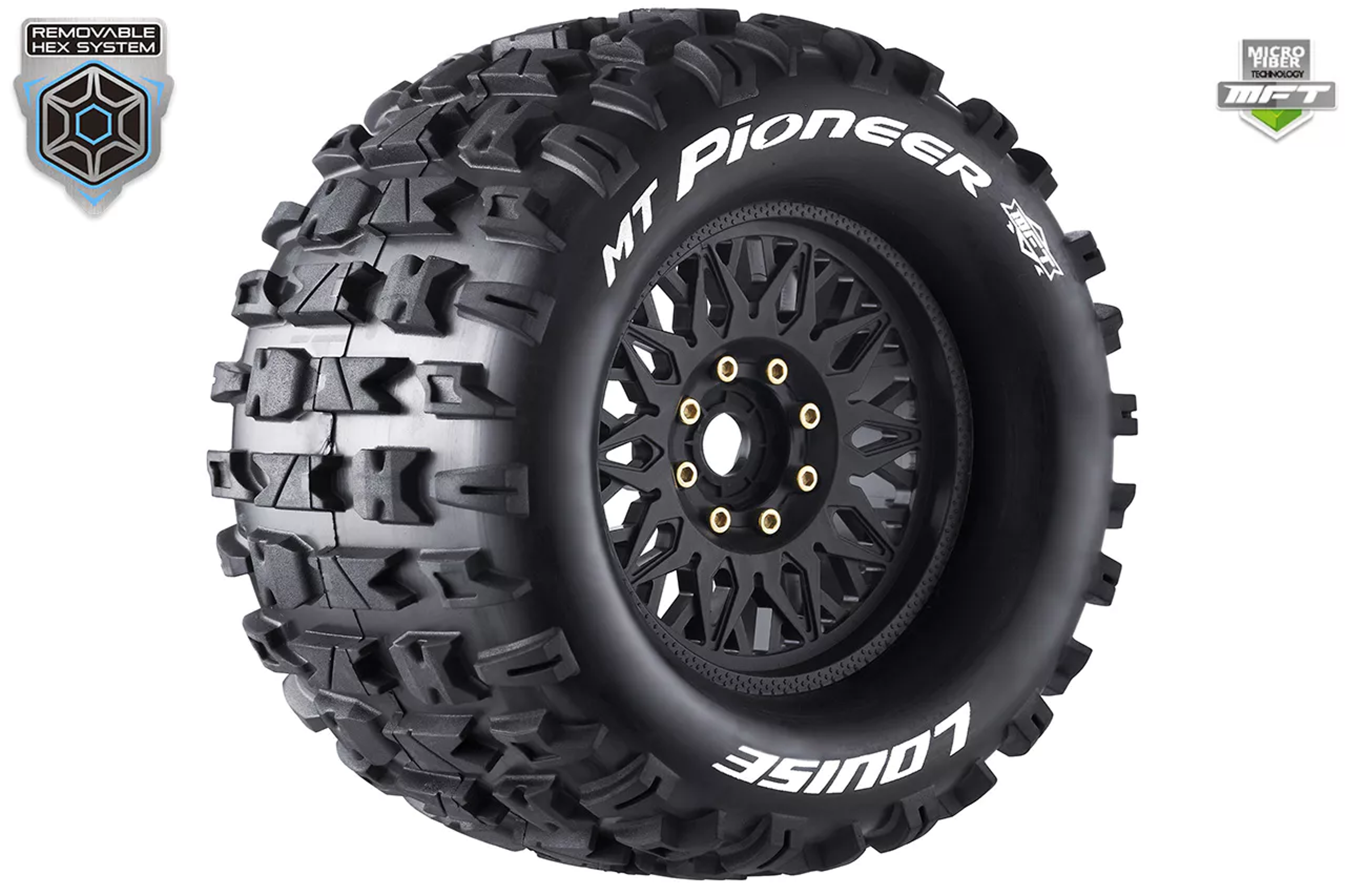 Louise RC Tires 1/8 MFT Mt-Pioneer + 3.8 LR-T3321X rims