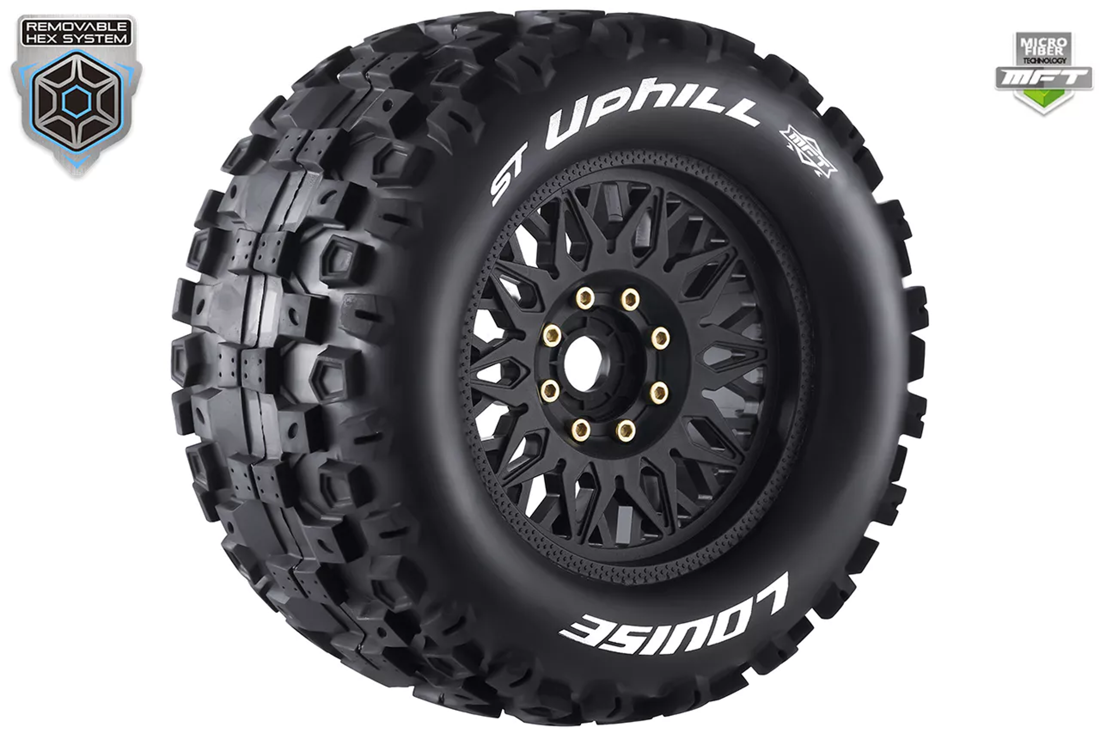 Louise RC 1/8 MFT St-Uphill tires + 3.8 LR-T3326X rims