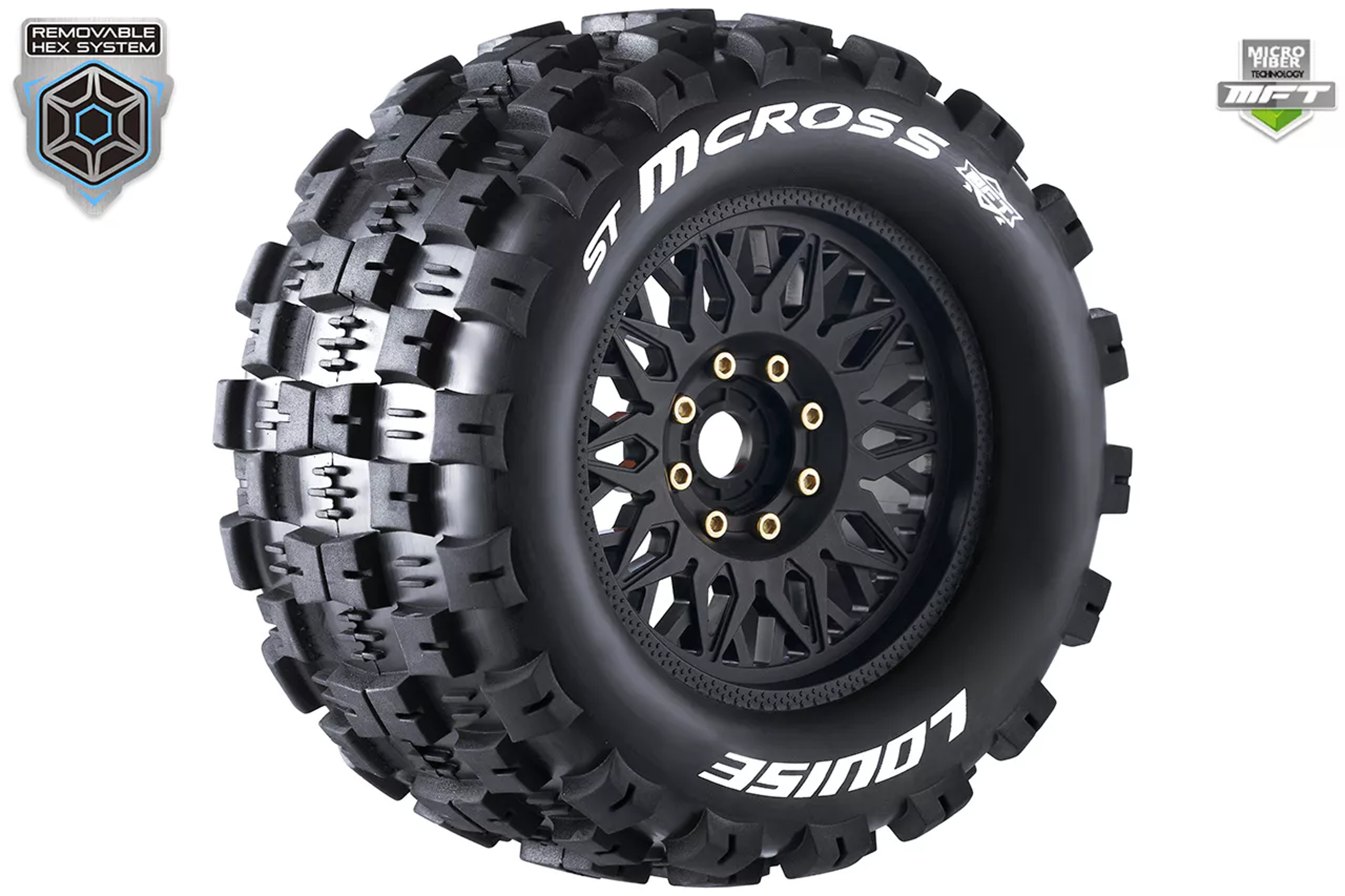 Louise RC 1/8 MFT St-Mcross tires + 3.8 LR-T3327X rims