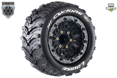 Louise RC 1/10 MFT Mt-Cyclone tires + 2.8 LR-T3310SX rims